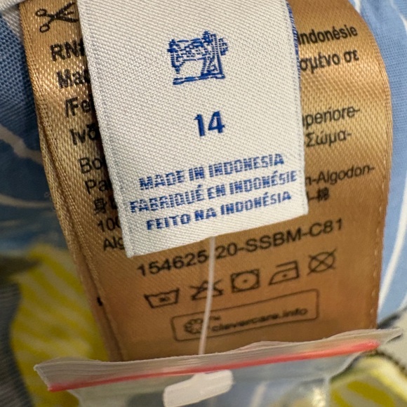 🩳 Scotch & Soda NWOT boys chino shorts - size 14 - yellow/white stripes 💛🤍 - Picture 12 of 17